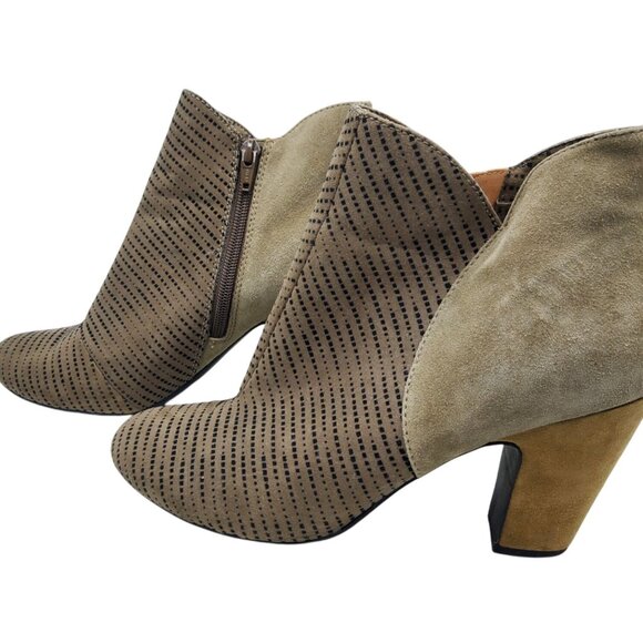 Womens Nicole CeCe Side Zip Leather 3.5" Heeled Boots - Picture 6 of 8